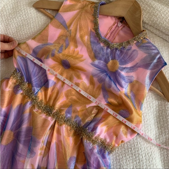 1960s, vintage palazzo jumpsuit. Hippie chic - Picture 5 of 6